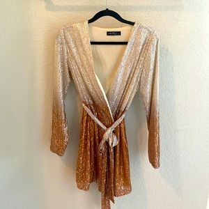 Gorgeous sparkle wrap dress